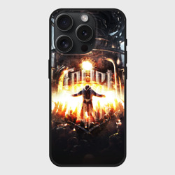 Чехол силиконовый для Apple iPhone 15 Pro матовый Frostpunk - city