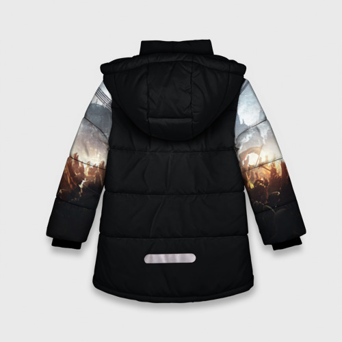 Зимняя куртка для девочек 3D Frostpunk - city, цвет светло-серый - фото 2