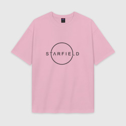 Женская футболка Oversize хлопок texturе Starfield