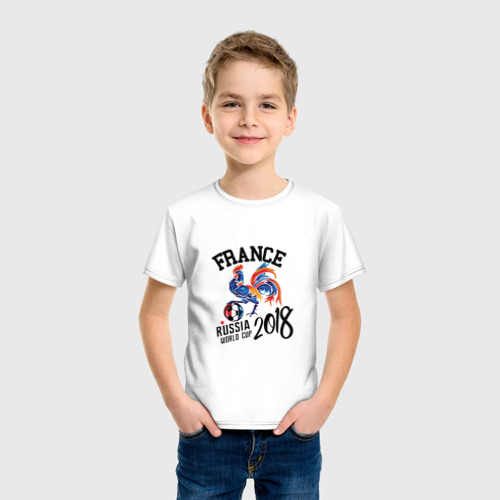Детская футболка хлопок Франция, цвет белый - фото 3