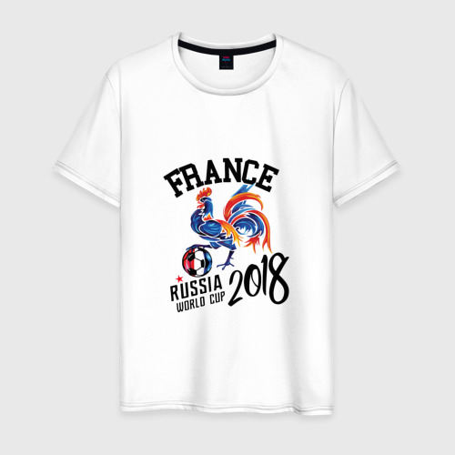 Мужская футболка хлопок Франция, цвет белый