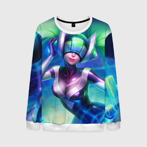 Мужской свитшот 3D DJ Sona | League of Legends, цвет белый