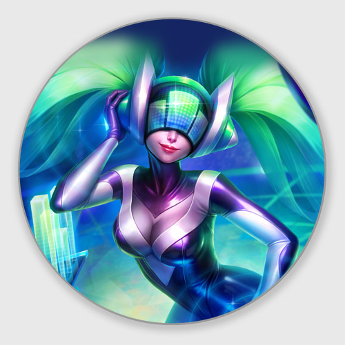 Круглый коврик для мышки DJ Sona | League of Legends