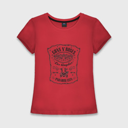 Женская футболка хлопок Slim GunsN'Roses