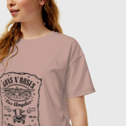 Женская футболка хлопок Oversize GunsN'Roses - фото 2