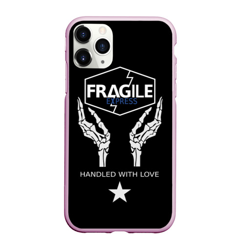 Чехол для iPhone 11 Pro Max матовый Fragile express Death Stranding DS, цвет розовый