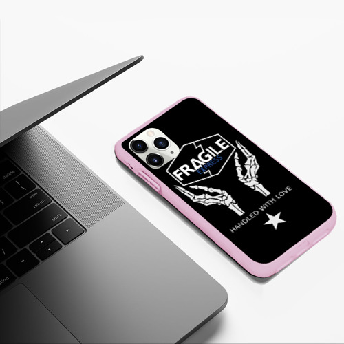 Чехол для iPhone 11 Pro Max матовый Fragile express Death Stranding DS, цвет розовый - фото 5