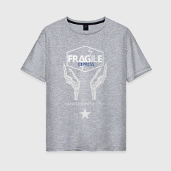 Женская футболка хлопок Oversize Fragile express