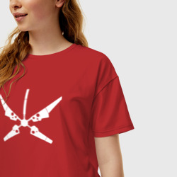 Женская футболка хлопок Oversize Радар - фото 2