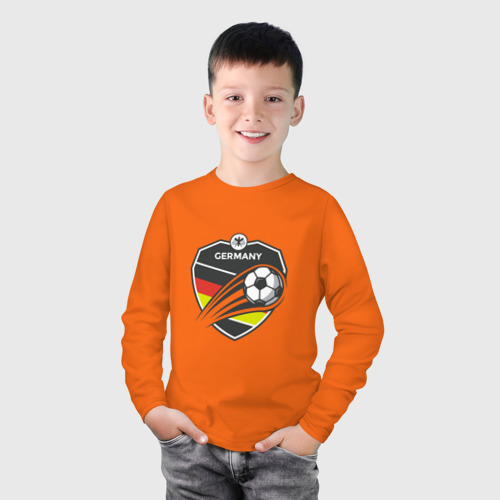Детский лонгслив хлопок Germany, цвет оранжевый - фото 3