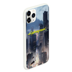 Чехол для iPhone 11 Pro Max матовый Cyberpunk 2077 city - фото 2