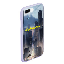 Чехол для iPhone 7Plus/8 Plus матовый Cyberpunk 2077 city - фото 2