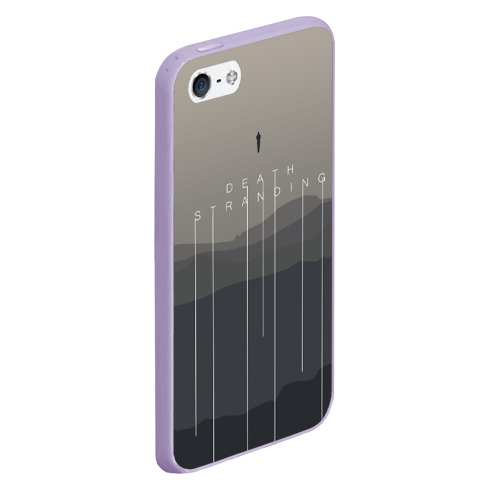 Чехол для iPhone 5/5S матовый Death Stranding DS, цвет светло-сиреневый - фото 3