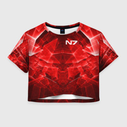 Женская футболка Crop-top 3D Mass Effect N7