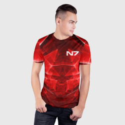 Мужская футболка 3D Slim Mass Effect N7 - фото 2