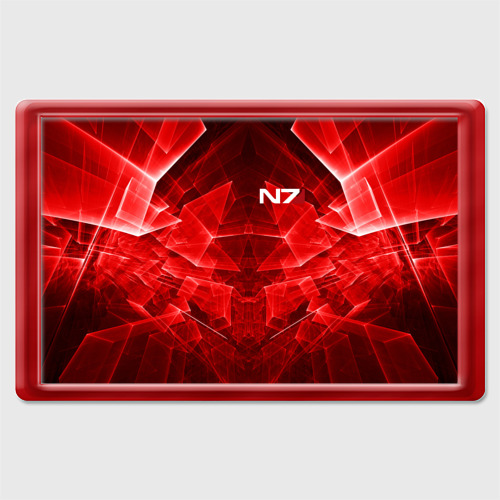 Магнит 45*70 Mass Effect N7, цвет красный