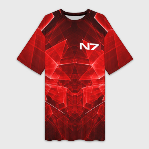 Платье-футболка 3D Mass Effect N7, цвет 3D печать