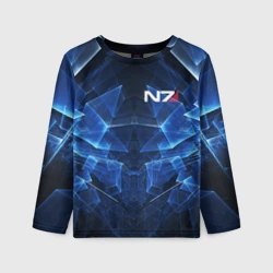 Детский лонгслив 3D Mass Effect N7 Масс эффект Н7