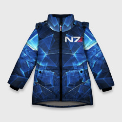 Зимняя куртка для девочек 3D Mass Effect N7 Масс эффект Н7