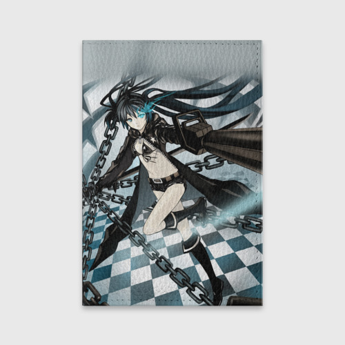 Обложка для паспорта матовая кожа Black Rock Shooter, цвет бирюзовый