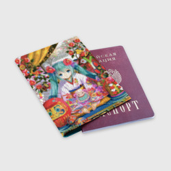 Обложка для паспорта матовая кожа Окно Mika Hatsune - фото 2