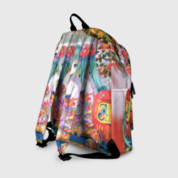 Рюкзак с принтом Окно Mika Hatsune для любого человека, вид сзади №1. Цвет основы: белый