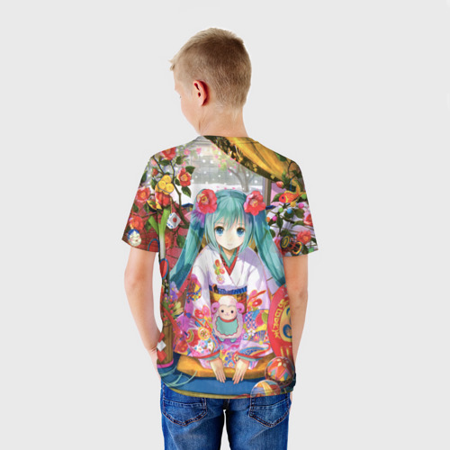Детская футболка 3D Окно Mika Hatsune, цвет 3D печать - фото 4