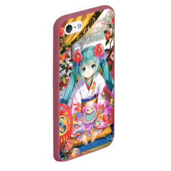 Чехол для iPhone 5/5S матовый Окно Mika Hatsune - фото 2