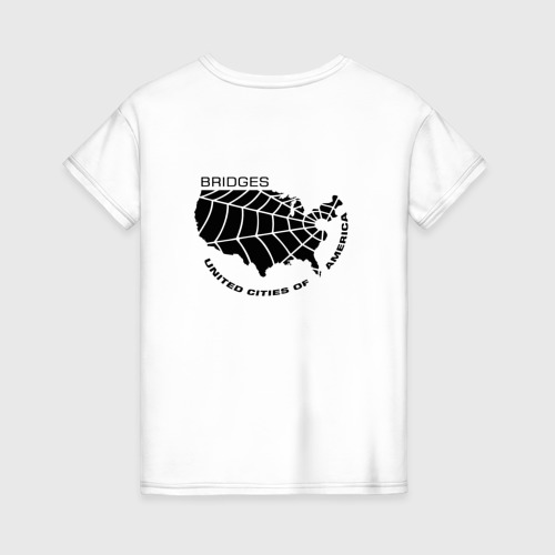 Женская футболка хлопок DEATH STRANDING (НА СПИНЕ), цвет белый - фото 2