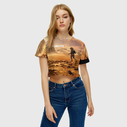 Женская футболка Crop-top 3D FAR CRY 5 LOST ON MARS, цвет 3D печать - фото 3