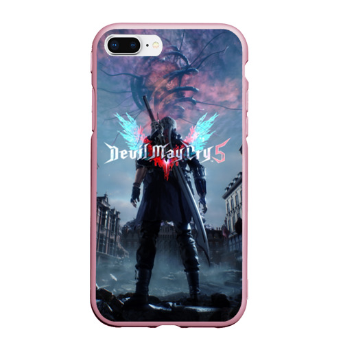 Чехол для iPhone 7Plus/8 Plus матовый Devil May Cry 5, цвет розовый