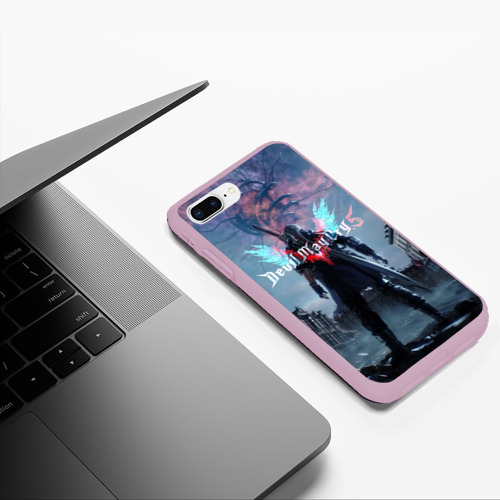 Чехол для iPhone 7Plus/8 Plus матовый Devil May Cry 5, цвет розовый - фото 5