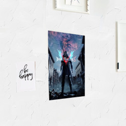 Постер с принтом Devil May Cry 5 для любого человека, вид спереди №3. Цвет основы: белый