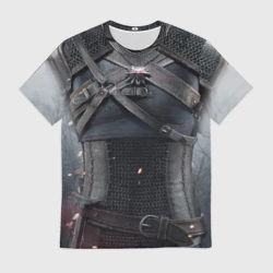 Мужская футболка 3D Ведьмак Геральт: экипировка
