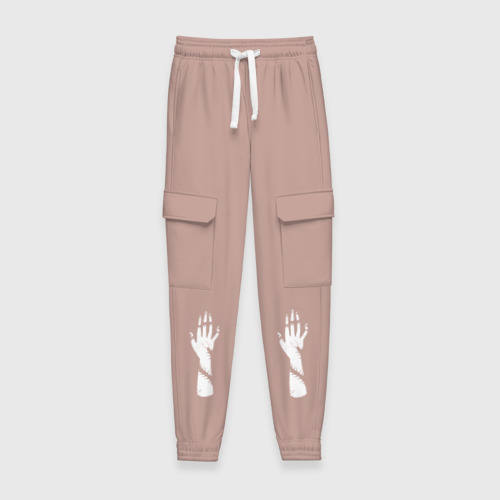 Мужские брюки карго хлопок Токийский гуль, цвет пыльно-розовый