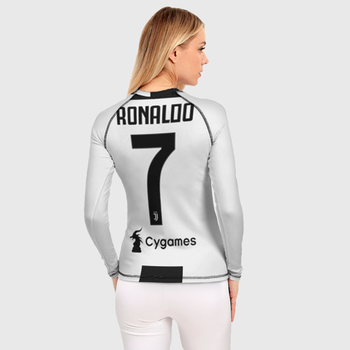 Женский рашгард 3D Ronaldo home 18-19, цвет 3D печать - фото 4