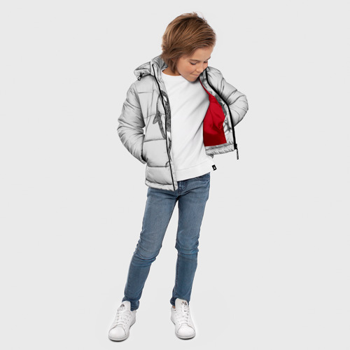 Зимняя куртка для мальчиков 3D Киты, цвет красный - фото 5