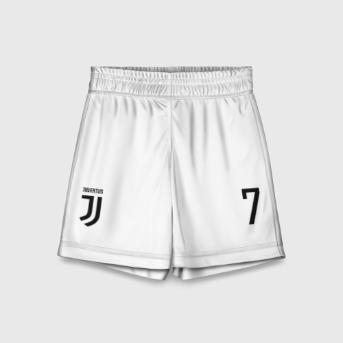 Детские спортивные шорты 3D Ronaldo Juventus, цвет 3D печать