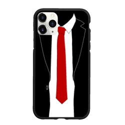 Чехол для iPhone 11 Pro Max матовый Костюм агента 47 - Hitman Agent 47 для косплея