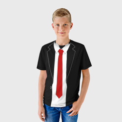 Детская футболка 3D Костюм агента 47 - Hitman Agent 47 для косплея - фото 2