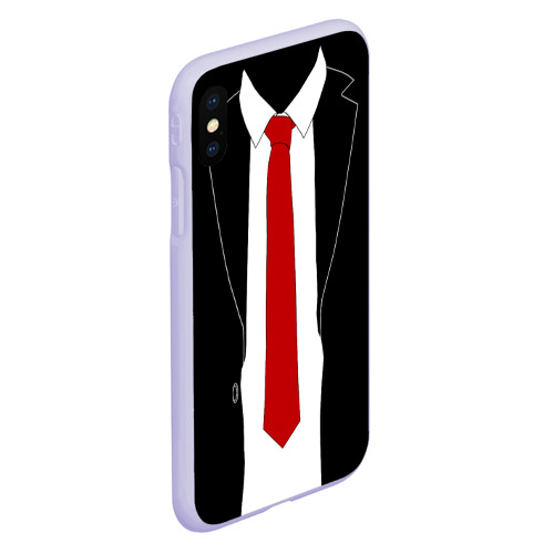 Чехол для iPhone XS Max матовый Костюм агента 47 - Hitman Agent 47, цвет светло-сиреневый - фото 3