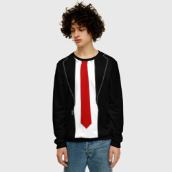 Мужской свитшот 3D Костюм агента 47 - Hitman Agent 47 для косплея - фото 2