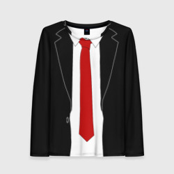 Женский лонгслив 3D Костюм агента 47 - Hitman Agent 47 для косплея