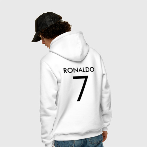 Мужская толстовка хлопок Ronaldo juve sport, цвет белый - фото 4