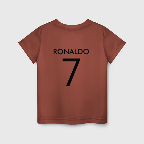 Детская футболка хлопок Ronaldo juve sport, цвет кирпичный - фото 2