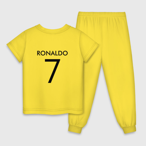 Детская пижама хлопок Ronaldo juve sport, цвет желтый - фото 2