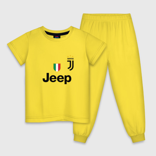 Детская пижама хлопок Ronaldo juve sport, цвет желтый
