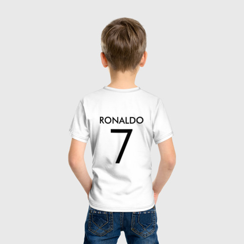 Детская футболка хлопок Ronaldo juve sport, цвет белый - фото 4