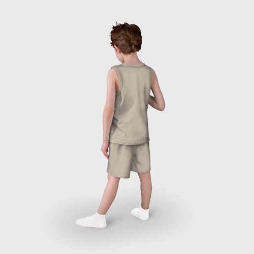 Детская пижама с шортами хлопок Ronaldo juve sport, цвет миндальный - фото 4