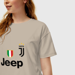 Женская футболка хлопок Oversize Ronaldo juve sport - фото 2